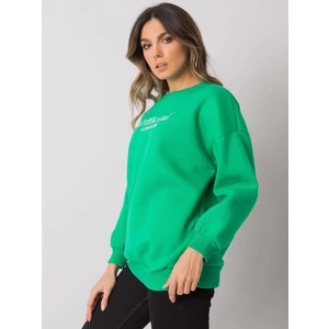 Cherbourg women's green sweatshirt without hood