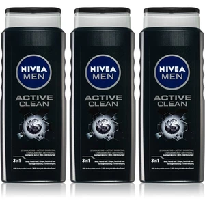 Nivea Men Active Clean sprchový gel pro muže (výhodné balení)