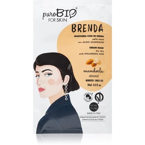 puroBIO Cosmetics Brenda Almond hydratačná krémová maska 10 ml