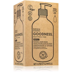 Baylis & Harding Goodness Lemongrass & Ginger přírodní tekuté mýdlo na ruce náhradní náplň 2000 ml