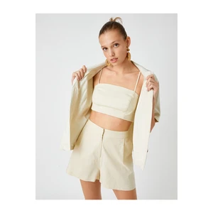 Koton Pleated Linen Shorts