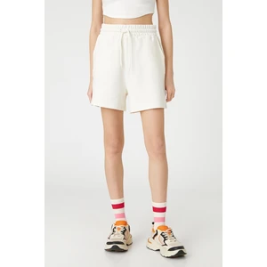 Koton Basic Shorts with Lace-Up Waist, Relaxed Fit.