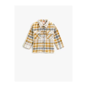 Koton Lumberjack Shirt in a soft texture with flaps and long sleeves with pockets.