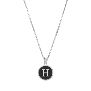 Troli Originálny oceľový náhrdelník s písmenom H