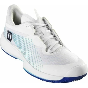 Wilson Kaos Swift 1.5 Clay Mens Tennis Shoe White/Blue Atoll/Lapis Blue 45 1/3 Chaussures de tennis pour hommes