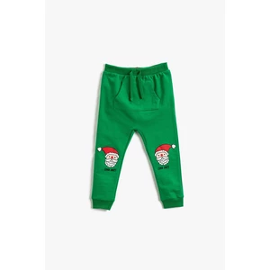 Koton Tie Waist Jogger Sweatpants Christmas Theme with Santa Claus Print With Pocket.
