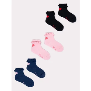 Yoclub Kids's 3Pack Socks With Frill SKA-0069G-000J-002