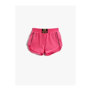 Koton Mini Shorts with Stripe Detail Elastic Waist.