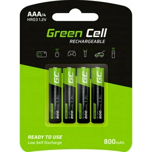 Green Cell HR03 mikrotužkový akumulátor typu AAA  Ni-MH 800 mAh 1.2 V 4 ks