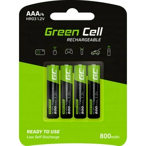 Akumulátor AAA Ni-MH Green Cell HR03, 800 mAh, 1.2 V, 4 ks