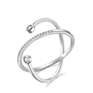 MOISS Originální stříbrný prsten se zirkony R00020 63 mm