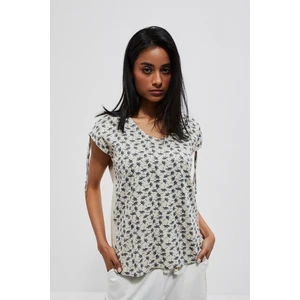 Cotton T-shirt with adjustable sleeves