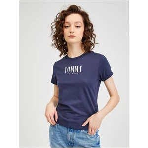 Tmavě modré dámské tričko Tommy Jeans - Dámské
