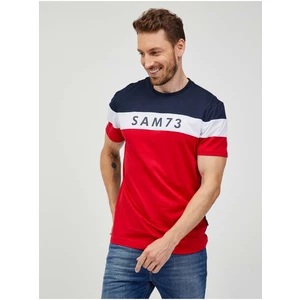 SAM73 Blue-Red Men's T-Shirt SAM 73 Kavix - Men