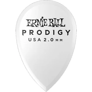 Ernie Ball 2.0mm White Teardrop Prodigy Picks 6-pack