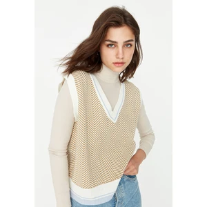 Trendyol Sweater Vest - Brown - Regular fit