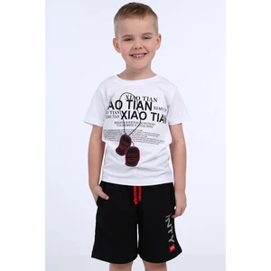 Boys' T-shirt with white print