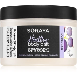 Soraya Healthy Body Diet zjemňujúci cukrový peeling Black Currant Oil 200 ml