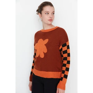 Trendyol Sweater - Brown - Regular fit