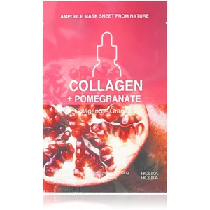 Holika Holika Ampoule Mask Sheet From Nature Collagen + Pomegranate plátýnková maska se zpevňujícím účinkem