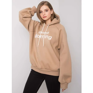 Dark beige padded sweatshirt