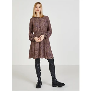 Brown patterned dress VERO MODA Bea - Women