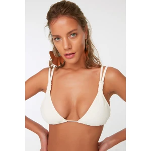 Női bikini felső Trendyol Ecru