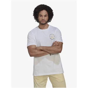 White Men's T-Shirt with Adidas Originals Print - Men's