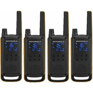 Vysielačky Motorola TLKR T82 Extreme Quad Pack (B8P00810YDEMAQ) čierny/žltý sada štyroch vysielačiek • dosah až 10 km • 16 kanálov • 121 kódov • max.