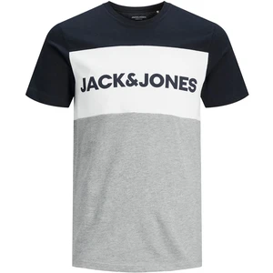 Jack&Jones Pánské triko JJELOGO Regular Fit 12173968 Navy Blazer S