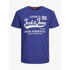 Blue Men's T-Shirt Jack & Jones Logo - Men