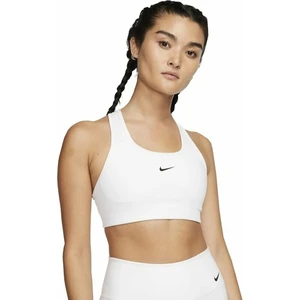 Nike Dri-Fit Swoosh Womens Medium-Support 1-Piece Pad Sports Bra White/Black S Fitness bielizeň