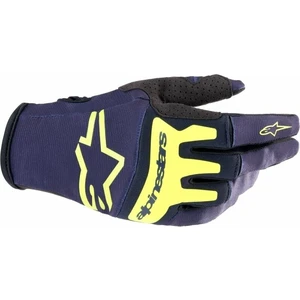 Alpinestars Techstar Gloves Night Navy/Yellow Fluorescent 2XL Guanti da moto