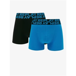 Set of two men's boxers in black and blue Replay - Men