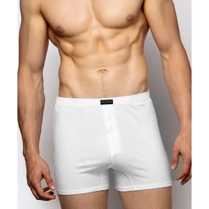 Men's Classic Boxer Shorts with Buttons ATLANTIC - white