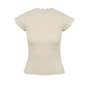 Orsay Béžové dámské tričko se stojáčkem - Dámské