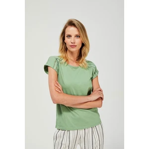 T-shirt with openwork decoration - olive