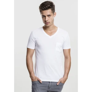 White T-shirt with V-neck