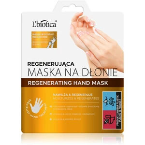 L’biotica Masks regenerační maska na ruce ve formě rukavic 26 g