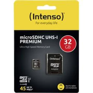 Paměťová karta Intenso 32GB micro SDHC Premium, class 10, UHS-I + adaptér