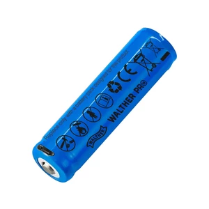 Nabíjecí baterie ICR18650 Li-lon / 2 600 mAh / 3,6 V Walther® (Barva: Modrá)