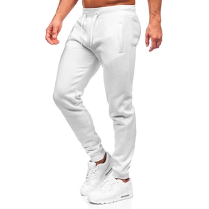 Pantaloni de trening bărbați albi Bolf XW01-A