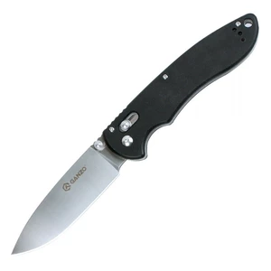 Zavírací nůž G740 Ganzo® – Stříbrná čepel – Satin, Černá (Barva: Černá, Varianta: Stříbrná čepel – Satin)