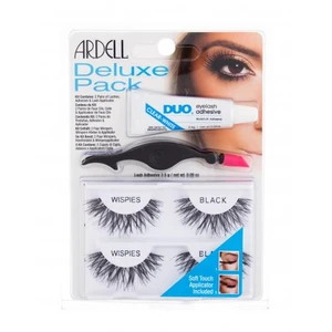 Ardell Wispies Deluxe Pack dárková kazeta umělé řasy Wispies 2 páry + lepidlo na řasy Duo 2,5 g + aplikátor 1 ks pro ženy Black