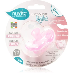 Nuvita Orthosoft Light dudlík 0m+ Pink 1 ks