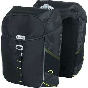 Basil Miles Double Bicycle Bag Black/Lime 34L