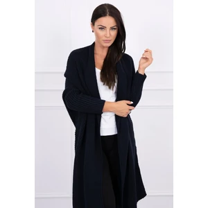 Sweater with batwing sleeve navy blue