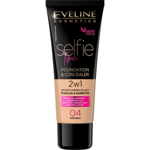 Eveline Cosmetics Selfie Time make-up a korektor 2 v 1 odstín 04 Natural 30 ml