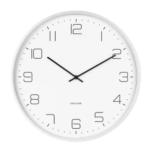 KARLSSON Nástěnné hodiny Lofty Iron – matná bílá