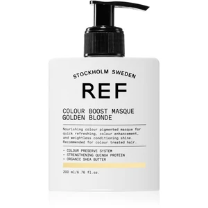 REF Colour Boost Masque jemná vyživujúca maska bez permanentných farebných pigmentov Golden Blonde 200 ml